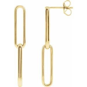 Taylor 14K Gold Paperclip Earrings