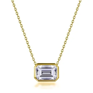 Skye Emerald Cut Bezel Pendant
